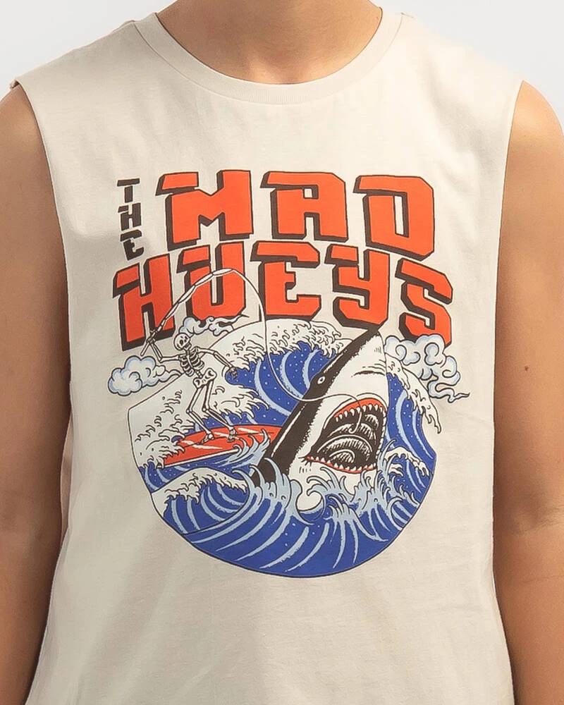 Boys' Surfer Shark Muscle Tank 6 Boys' Surfer Shark Muscle Tank - Image 4